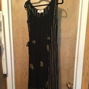 Vintage dress with long apron style overlay dress